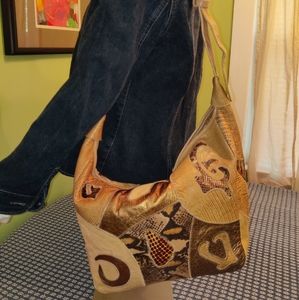 Sharif vintage patchwork hobo bag